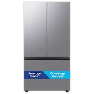 Bespoke 30 cu. ft. Standard Depth 3-Door French Door Smart Refrigerator in Stainless Steel with Beverage Center