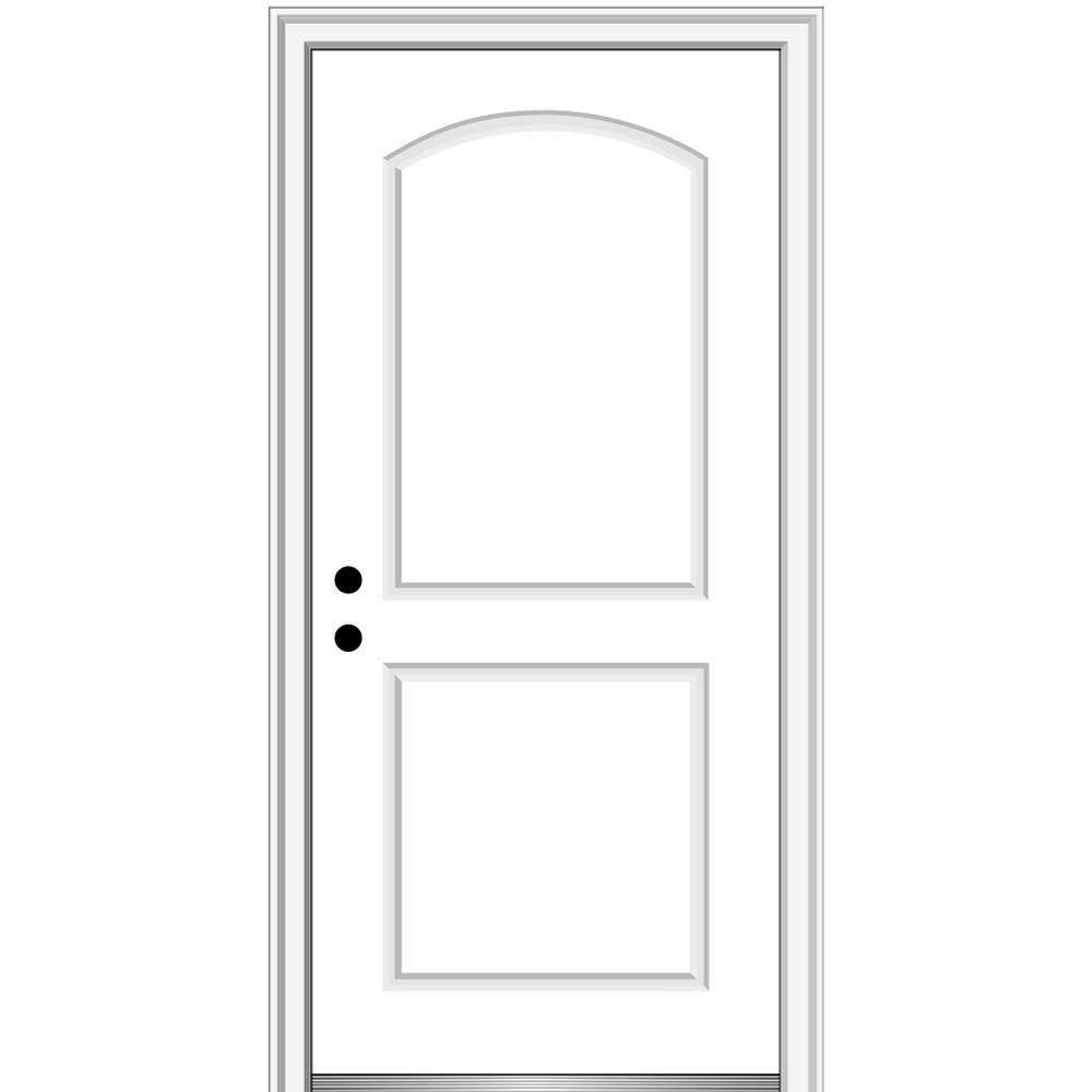MMI Door 36 in. x 80 in. RightHand Inswing 2Panel Archtop Classic
