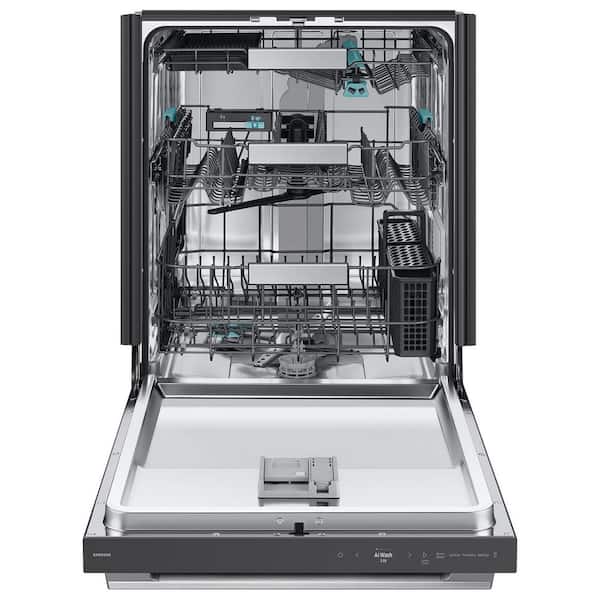 24 in. 38 dBA Top-control AI Wash Smart Dishwasher in Stainless Steel with 3rd Rack Washing System & AutoRelease Door