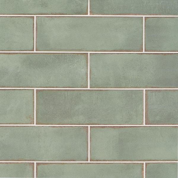 Ivy Hill Tile Santa Fe Green 3.93 in. x 11.96 in. Polished Ceramic Wall Tile (10.76 sq. ft./Case)