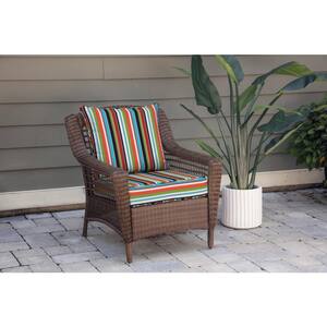 Oak Cliff 24 x 24 Sunbrella Carousel Confetti Deep Seating Outdoor Lounge Chair Cushion