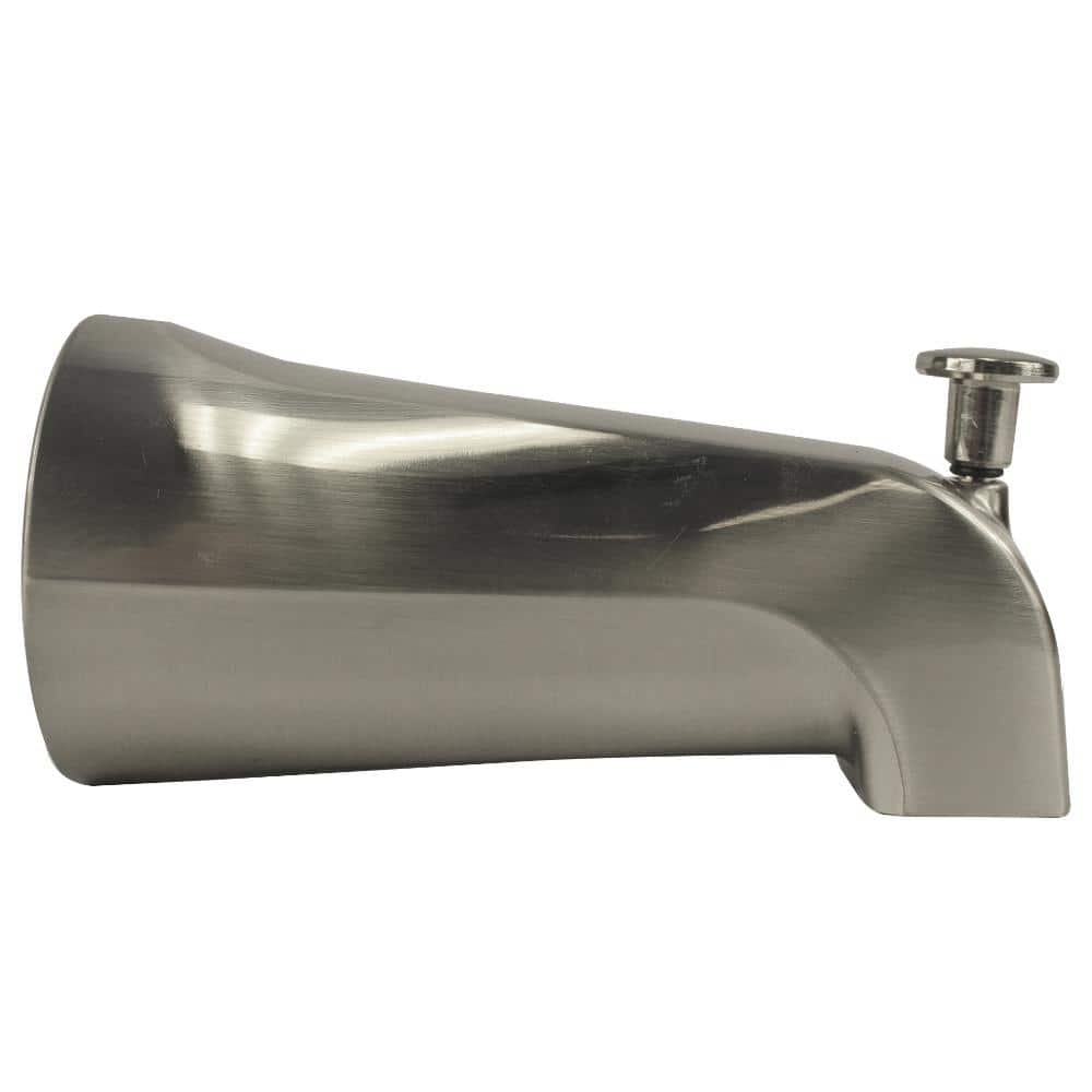 Brushed Nickel Universal Tub Spout with Diverter