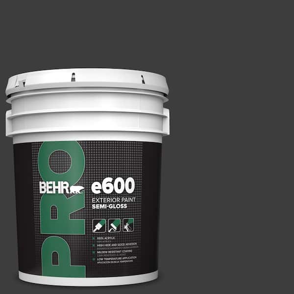 5 gal. #PPF-59 Raven Black Semi-Gloss Exterior Paint