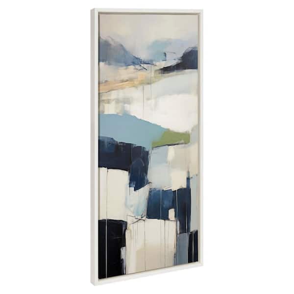 Kate and Laurel Sylvie Skyline I Framed Canvas by Amy Lighthall (Set of 1) Abstract Art Print 18.00 in. x 40.00 in.