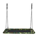 60 in. 700 lbs. Giant Platform Tree Web Swing Outdoor with 2 Hanging Strap Camo Green