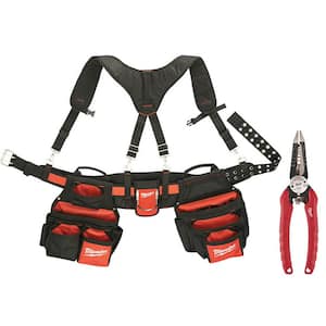 General Contractor Work Belt with Suspension Rig and 6-in-1 Wire Pliers