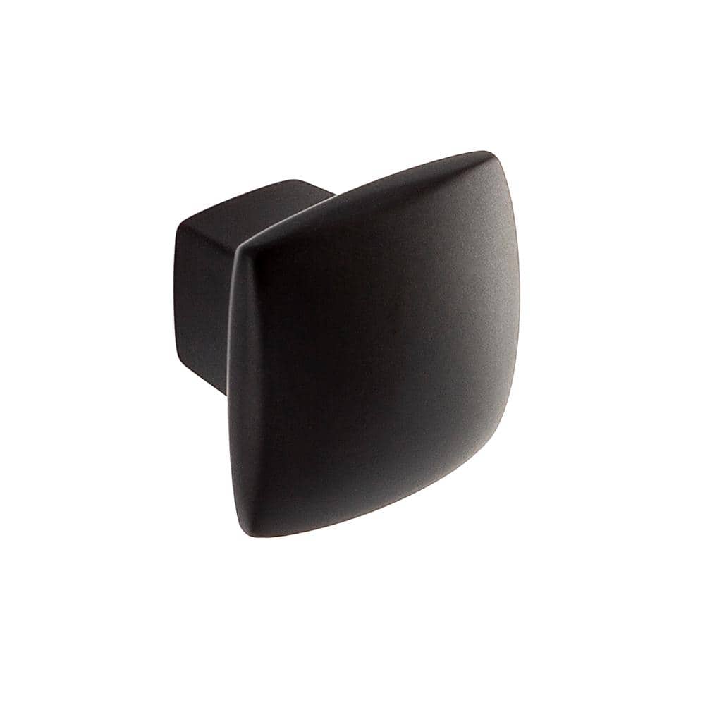 10-Pack Boise 1-1/4 in. (32 mm) Traditional Matte Black Square Cabinet Knob