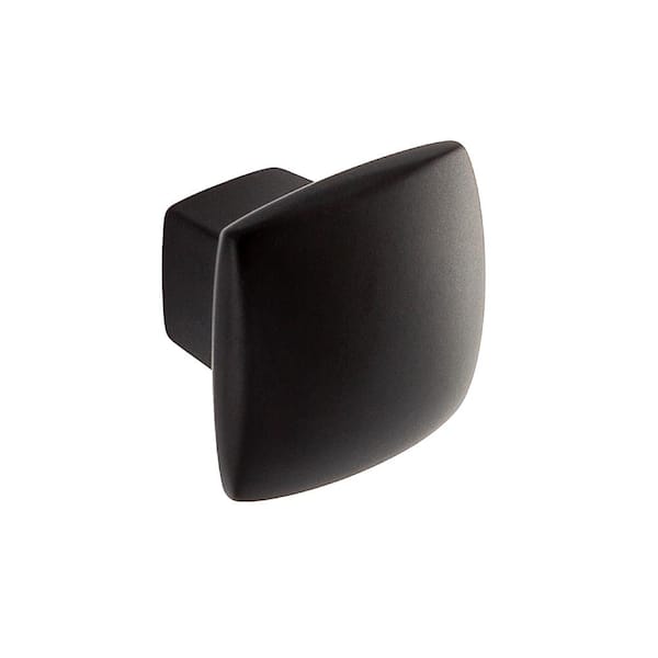 10-Pack Boise 1-1/4 in. (32 mm) Traditional Matte Black Square Cabinet Knob