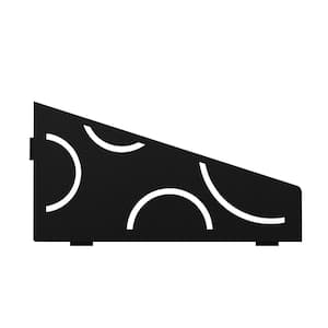 Shelf-E Matte Black Coated Aluminum Curve Quadrilateral Corner Shelf