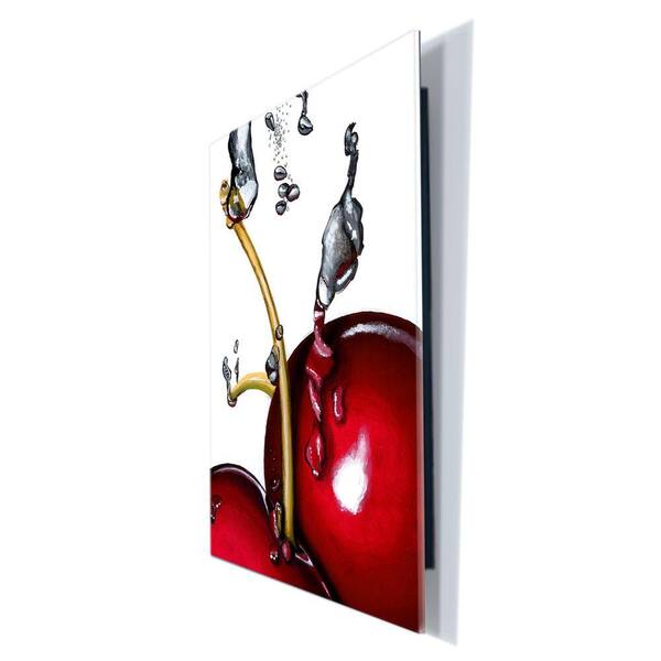 Trademark Fine Art 18 in. x 24 in. "Cherry Splash II" by Roderic Stevens Printed Acrylix Wall Art