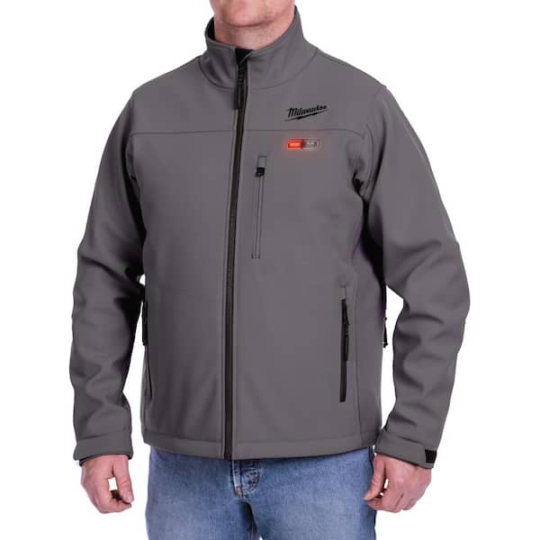 Milwaukee Men's Small M12 12-Volt Lithium-Ion Cordless Gray Heated Jacket Kit with (1) 2.0Ah Battery and Charger