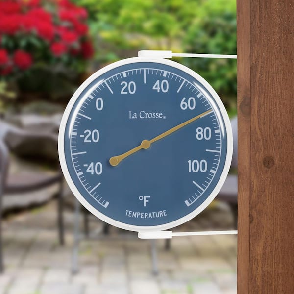 Large Outdoor Wall Analog Patio Thermometer Mounting Bracket Temperature  Reader