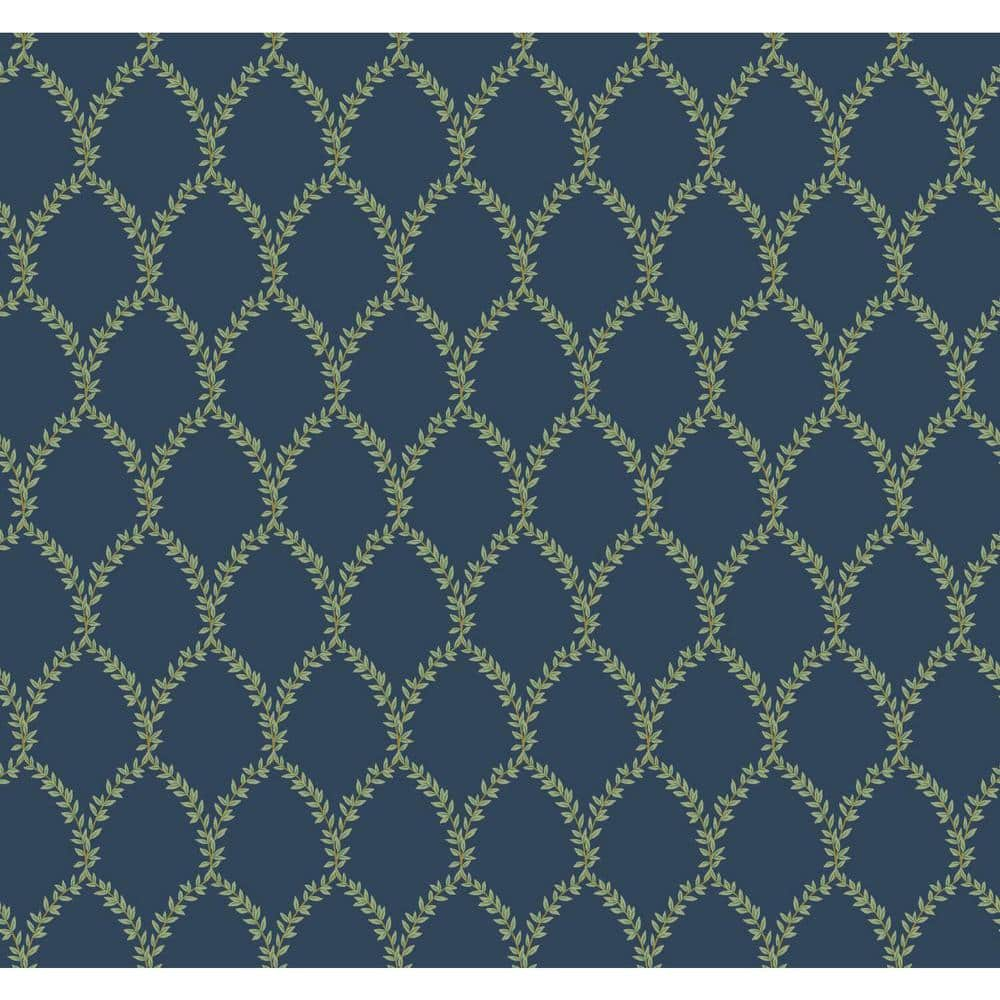 Blue Bold Art Deco Fan Wallpaper R8373, Size: Double Roll