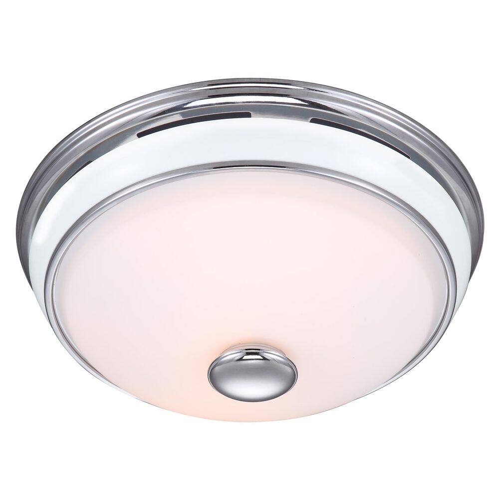 Abbey Chrome and Porcelain Bathroom Ventilation Exhaust Fan with Light