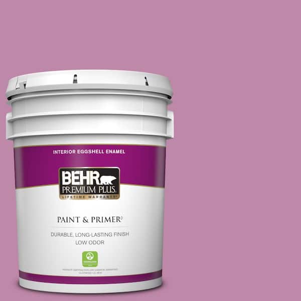 BEHR PREMIUM PLUS 5 gal. #M120-5 Rosy Eggshell Enamel Low Odor Interior Paint & Primer