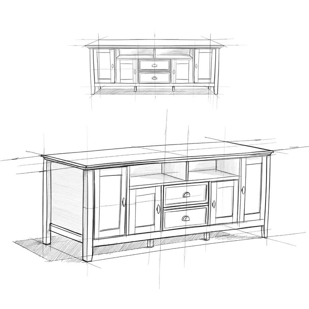 Farmhouse Grey Solid Wood 72" TV Media Stand with Cabinets