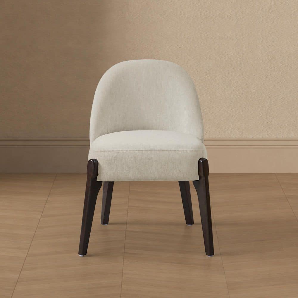 Oslo Cream Chenille Upholstered Dining Side Chair (Set of 2)