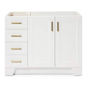 Taylor 42 in. W x 21.5 in. D x 34.5 in. H Freestanding Bath Vanity Cabinet Only in White