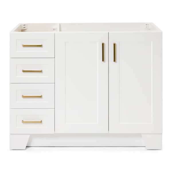 ARIEL Taylor 42 in. W x 21.5 in. D x 34.5 in. H Freestanding Bath Vanity Cabinet Only in White
