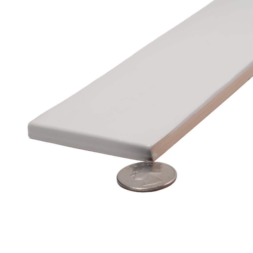 Ivory White Glossy Ceramic Subway Wall and Floor Tile