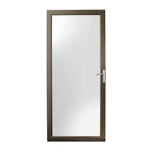 3000-Series 36 in. x 80 in. Terratone Right-Hand Full View Interchangeable Aluminum Storm Door with Nickel Hardware