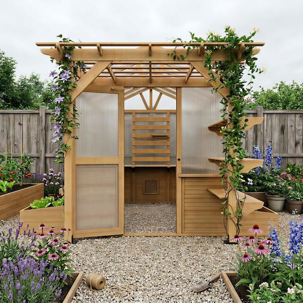 Kingdely Spacious 15.08 ft. W x 7.43 ft. D x 8.5 ft. H Natural