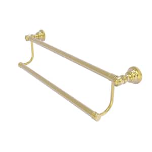 Carolina Collection 30 in. Double Towel Bar in Satin Brass