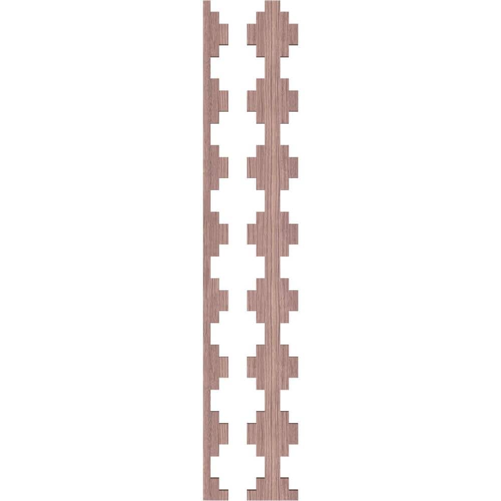 Walnut 47"H Adjustable Wood Decorative Slat Wall Panel Kit