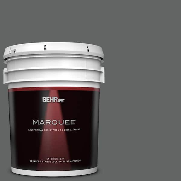 BEHR MARQUEE 5 gal. #BXC-41 Charcoal Flat Exterior Paint & Primer