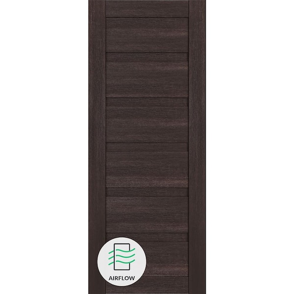 Louver N 36 in. х 80 in. No Bore Veralinga Oak Solid Composite Core Wood Interior Door Slab