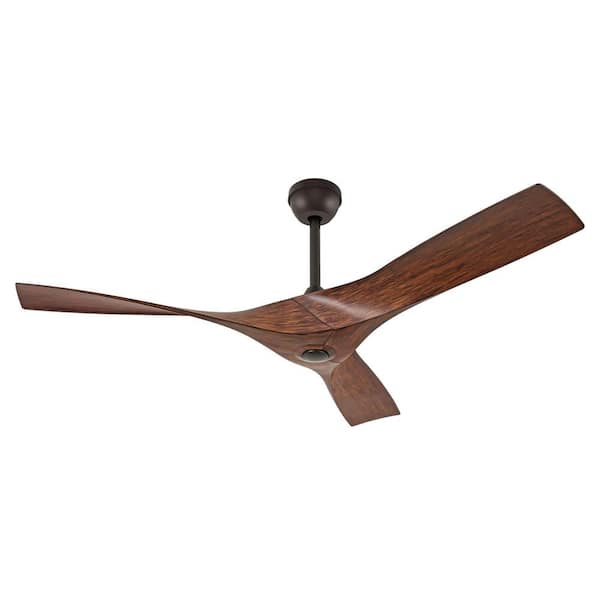 SkyFan Perseus 52 in. 3-Blade Matte Black/Cherry Wood Plug and Play Ceiling Fan