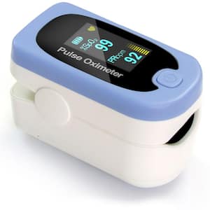 Deluxe Pulse and Blood Oximeter Monitors and Trackers with 2-olor OLED Display (1-Pack)
