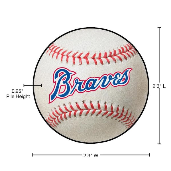 Fanmats Atlanta Braves Baseball Mat - Retro Collection