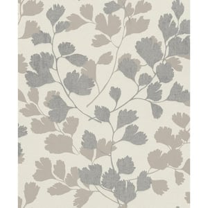 Ripert Silver Leaf Silhouette Vinyl Strippable Roll (Covers 56.4 sq. ft.)