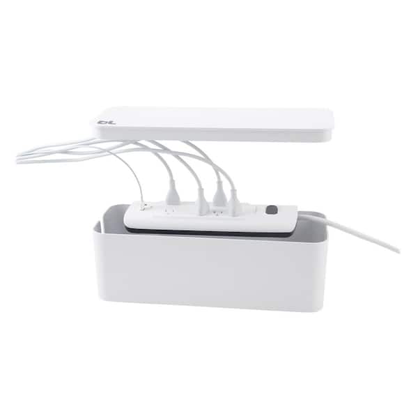 Wall Cord Cover Raceway Kit - Cable Management System for Cords Hanging  from a Wall Mounted TV by Edison Supply (White) 