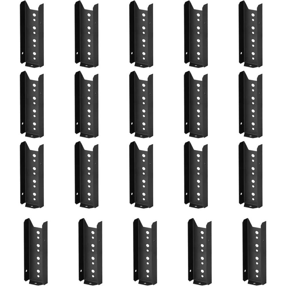 2 x 6 Fence Bracket for Wood Rail Low Carbon Steel 18-Gauge Black 20-Pack price history on PriceWatchPro