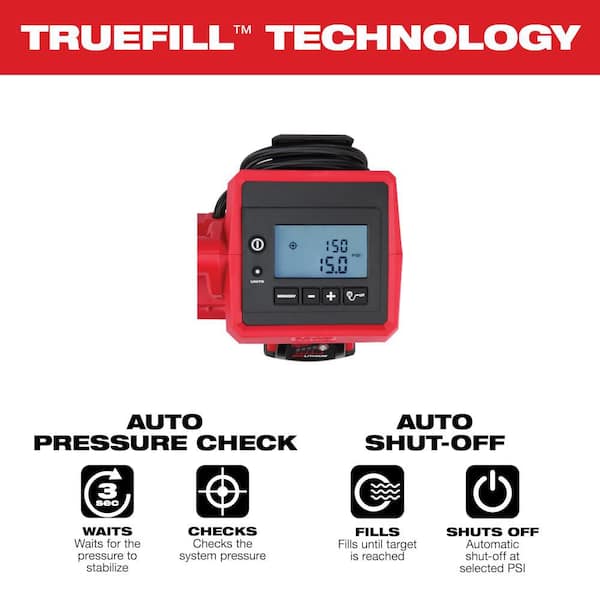 Milwaukee - M18 18-Volt Lithium-Ion Cordless Inflator with Two 6.0Ah Batteries and Charger