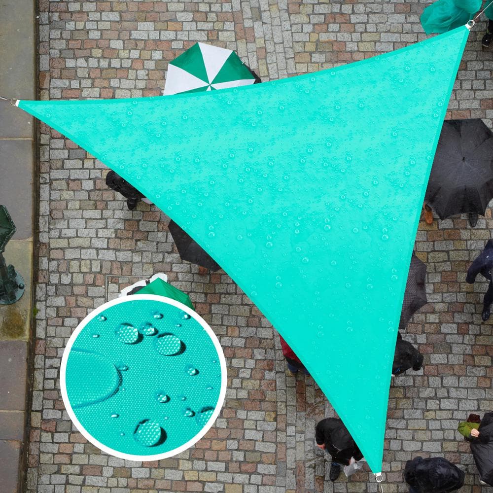Turquoise 12 ft. Triangle Waterproof HDPE Sun Shade Sail