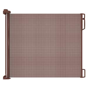 33 in. H x 71 in. W Brown Extra Wide Outdoor Retractable Gate