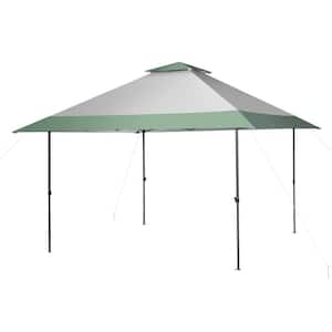 13 ft. x 13 ft. Gray Pop-Up Patio Canopy Tent with Shelter and Wheeled Bag
