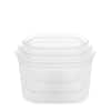 Zip Top Reusable Silicone 32 oz. Large Dish Zippered Storage Container,  Frost Z-DSHL-01 - The Home Depot