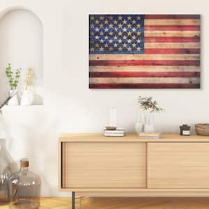 "American Dream 2"Arte de Legno Digital Print on Solid Wood Wall Art