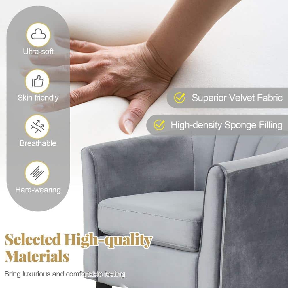 Material and quality features of the upholstered chair.