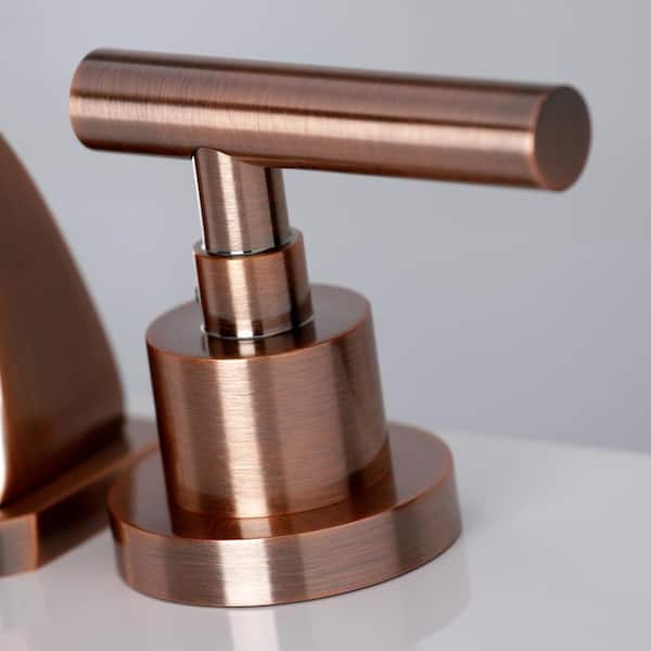 Manhattan 8 in. Widespread 2-Handle Bathroom Faucet in Antique Copper