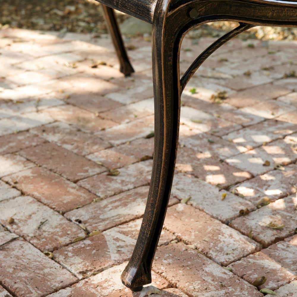 Hamilton Copper Cast Aluminum Weather Resistant Outdoor Bench