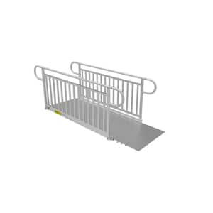 PATHWAY 3G 6 ft. Wheelchair Ramp Kit with Solid Surface Tread and Vertical Picket Handrails