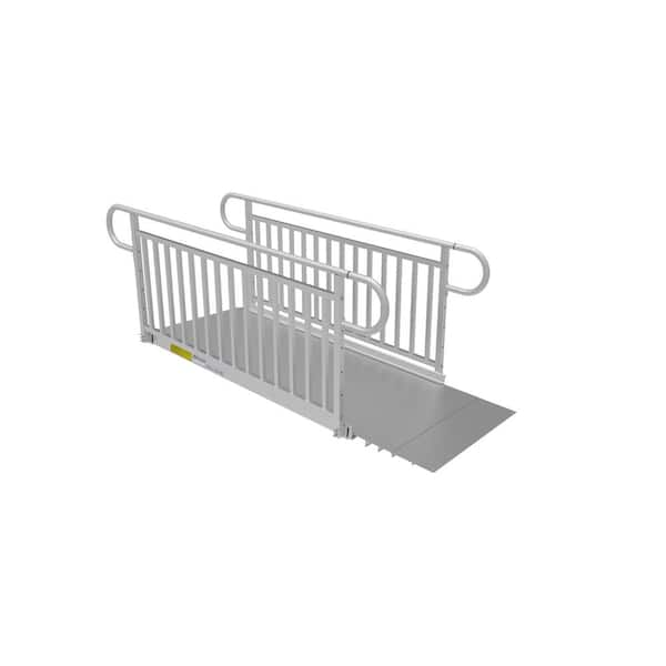 EZ-ACCESS Gateway 3G Portable Solid Surface Mobility Ramps with Vertical Picket Handrails - 6 Foot