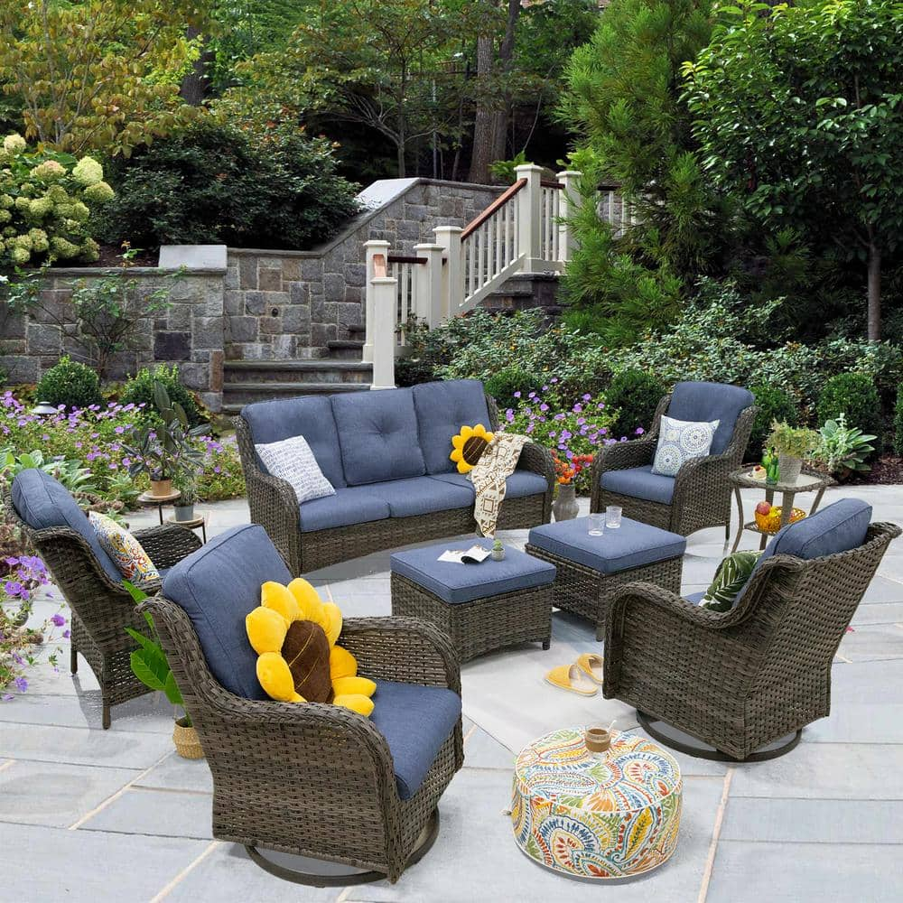 Meetleisure 8-piece Patio Conversation Sofa Set Furniture Sectional 