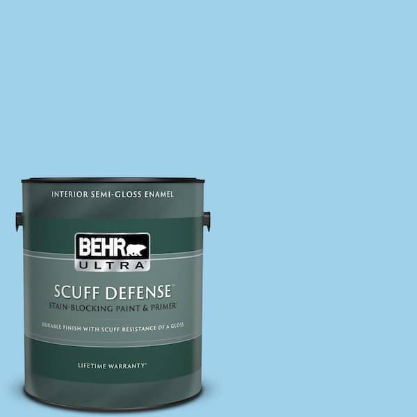 BEHR ULTRA 1 gal. #P500-3 Spa Blue Extra Durable Semi-Gloss Enamel Interior Paint & Primer