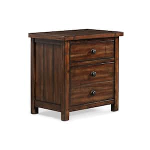 Danner 3-Drawer Chestnut Nightstand